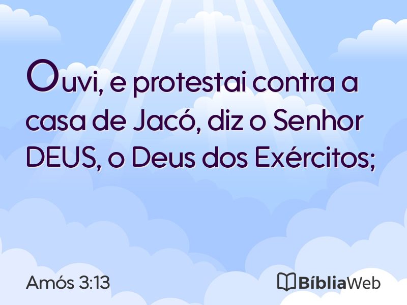 Amós 3:13 em imagem para compartilhar