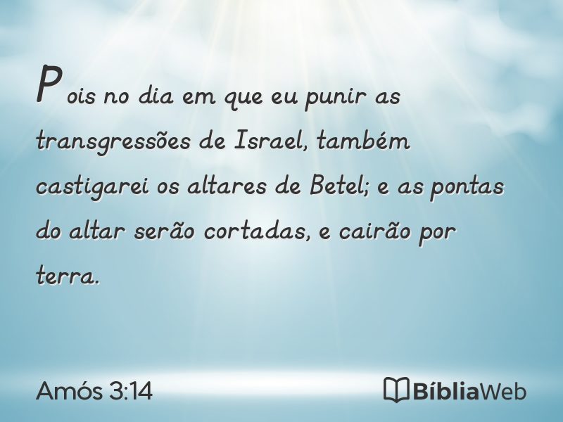 Amós 3:14 em imagem para compartilhar
