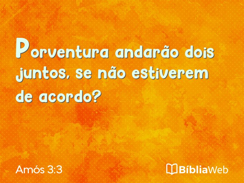 Amós 3:3 em imagem para compartilhar