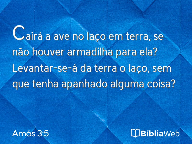 Amós 3:5 em imagem para compartilhar