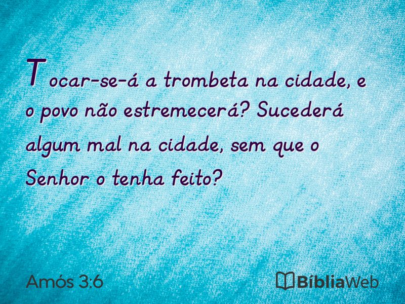 Amós 3:6 em imagem para compartilhar