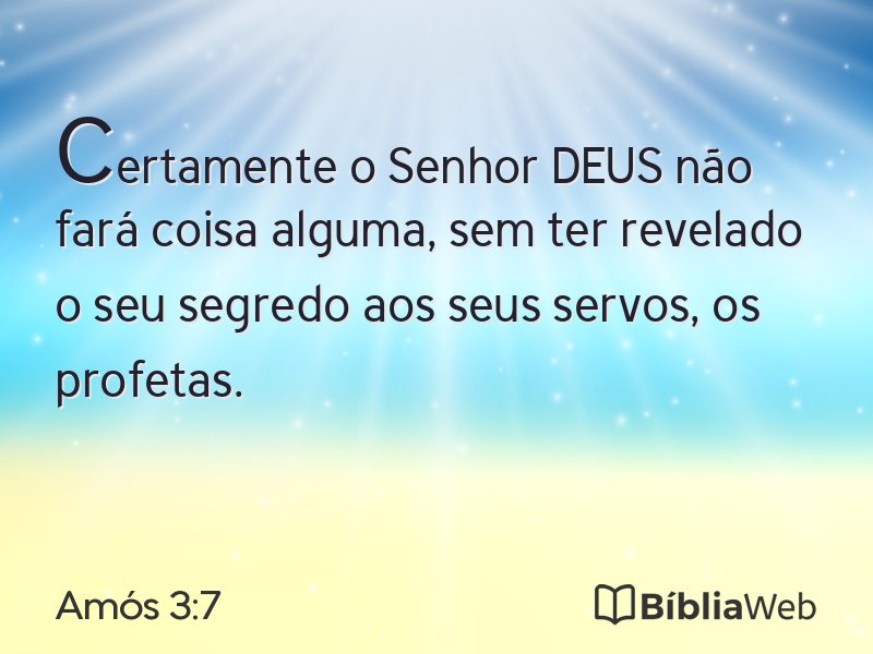 Amós 3:7 em imagem para compartilhar