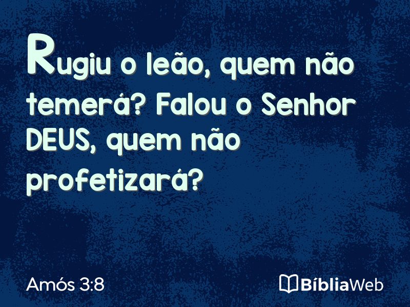 Amós 3:8 em imagem para compartilhar