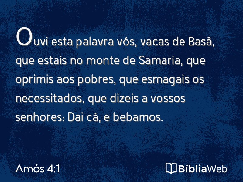 Amós 4:1 em imagem para compartilhar