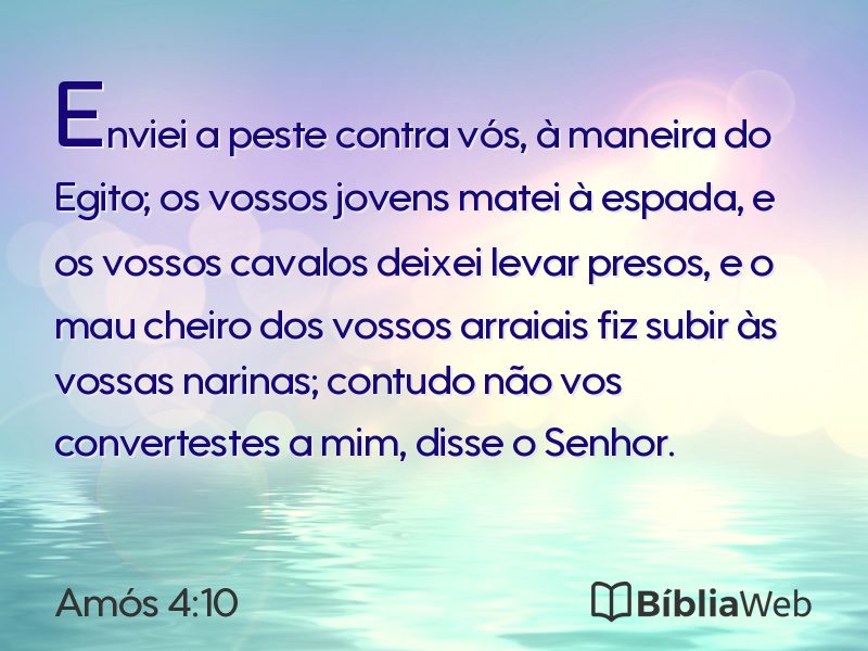 Amós 4:10 em imagem para compartilhar