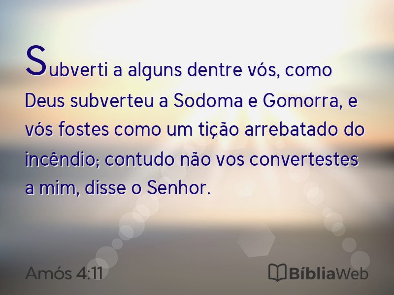 Amós 4:11 em imagem para compartilhar