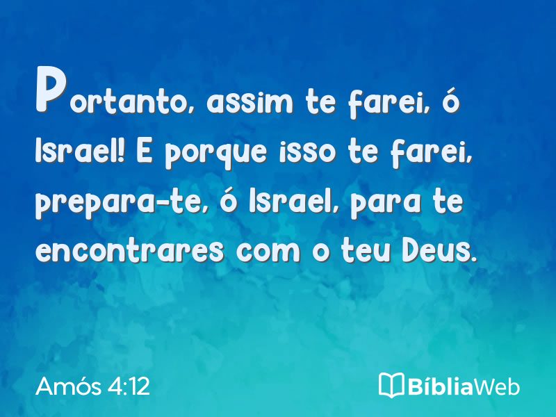 Amós 4:12 em imagem para compartilhar