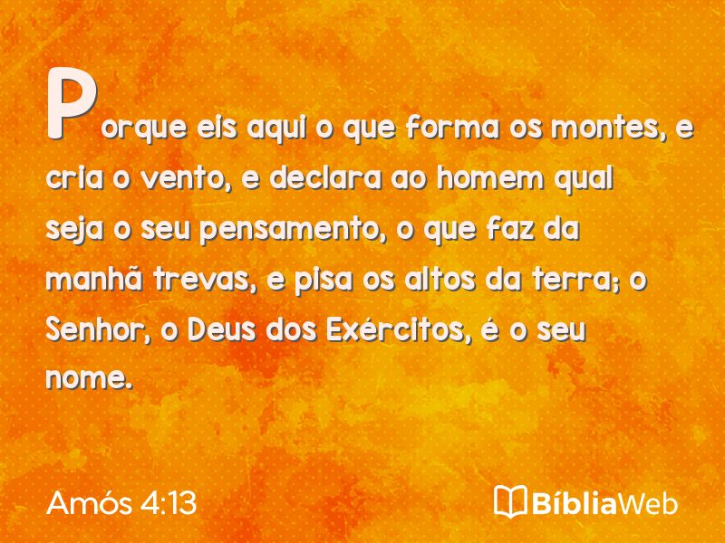 Amós 4:13 em imagem para compartilhar