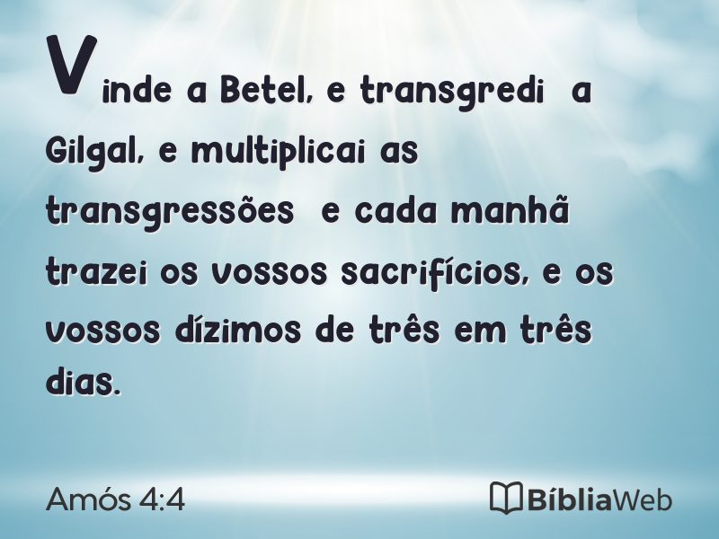 Amós 4:4 em imagem para compartilhar