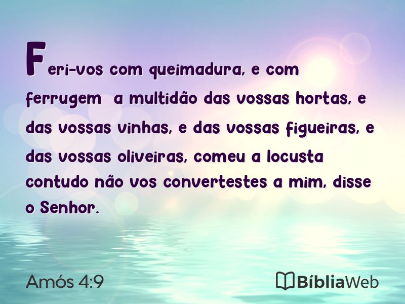 Amós 4:9 em imagem para compartilhar
