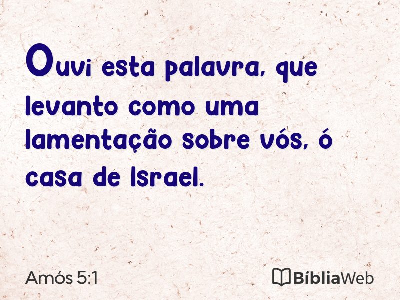 Amós 5:1 em imagem para compartilhar