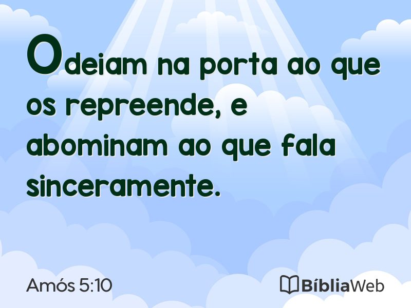Amós 5:10 em imagem para compartilhar