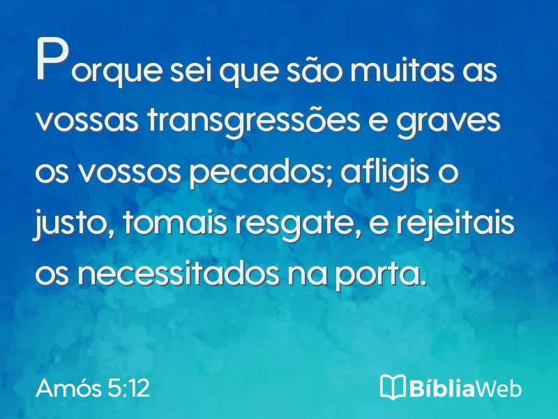 Amós 5:12 em imagem para compartilhar