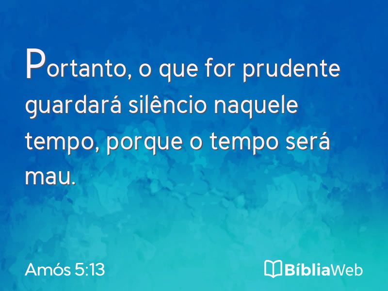 Amós 5:13 em imagem para compartilhar