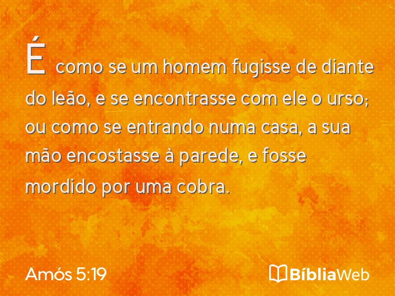 Amós 5:19 em imagem para compartilhar