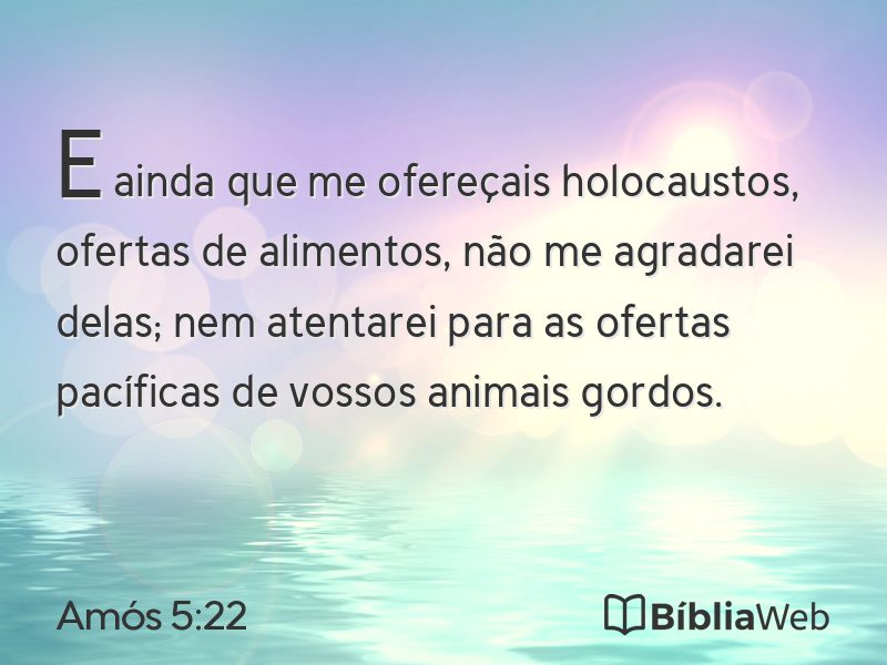 Amós 5:22 em imagem para compartilhar