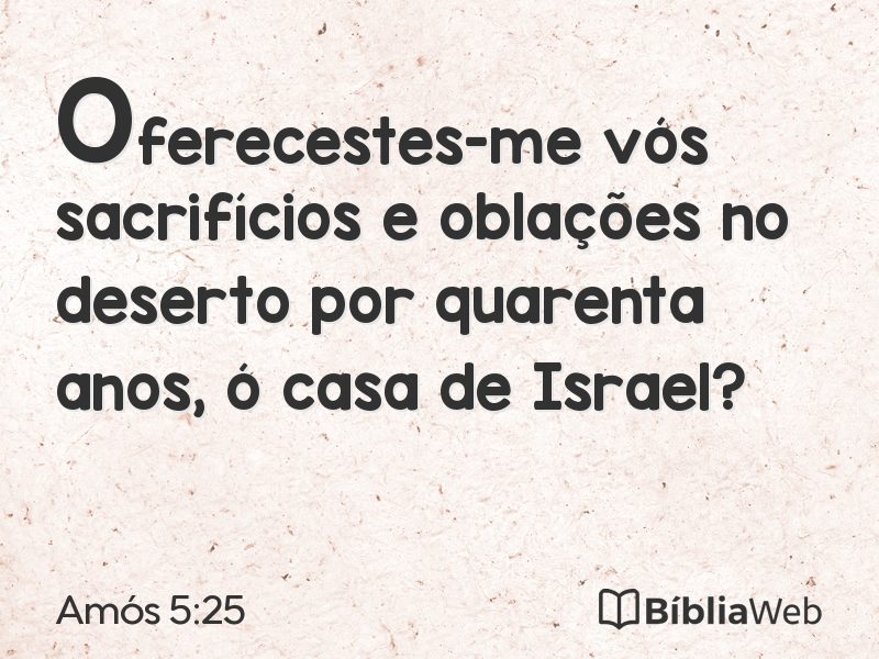 Amós 5:25 em imagem para compartilhar