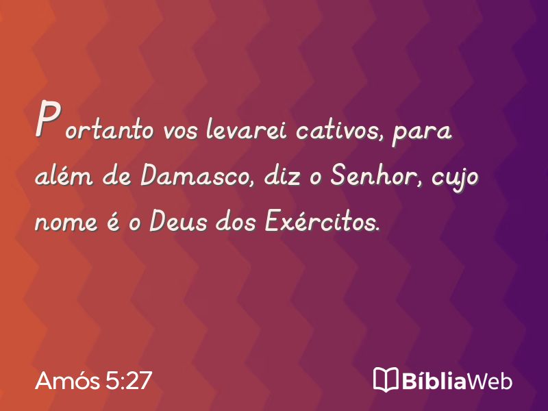 Amós 5:27 em imagem para compartilhar