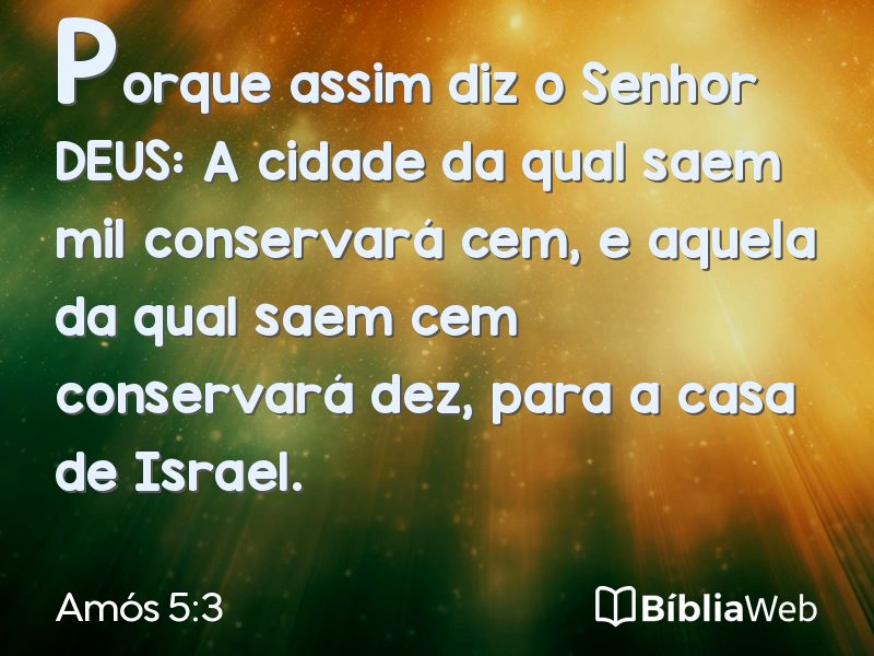 Amós 5:3 em imagem para compartilhar