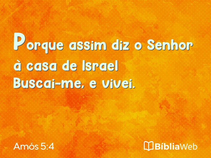 Amós 5:4 em imagem para compartilhar