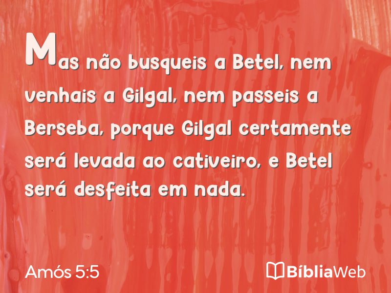 Amós 5:5 em imagem para compartilhar