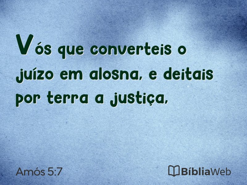 Amós 5:7 em imagem para compartilhar