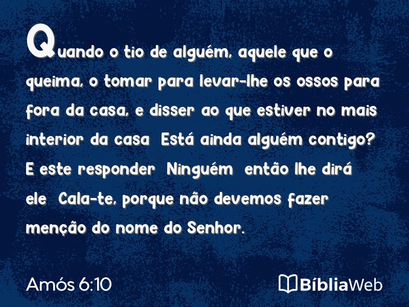 Amós 6:10 em imagem para compartilhar