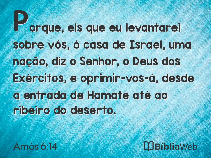Amós 6:14 em imagem para compartilhar