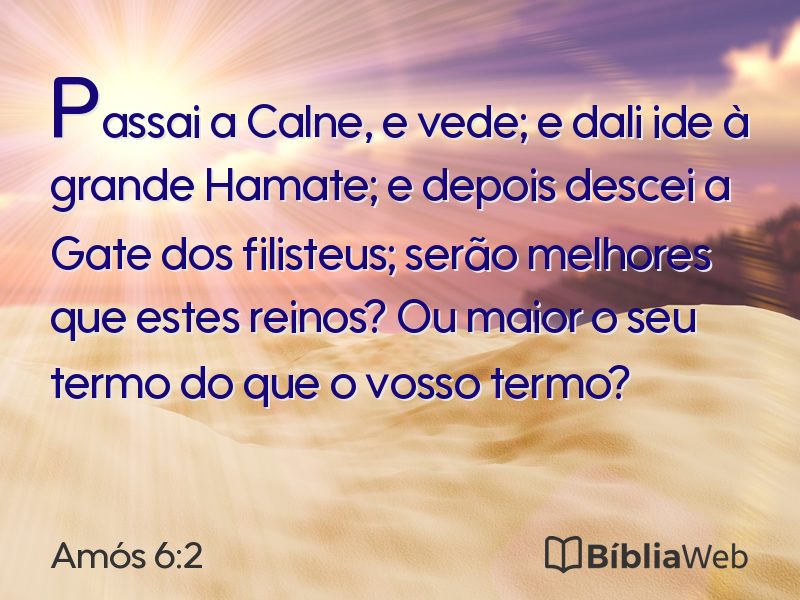 Amós 6:2 em imagem para compartilhar