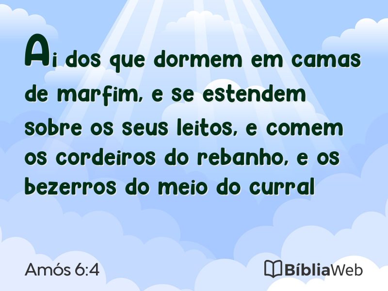 Amós 6:4 em imagem para compartilhar