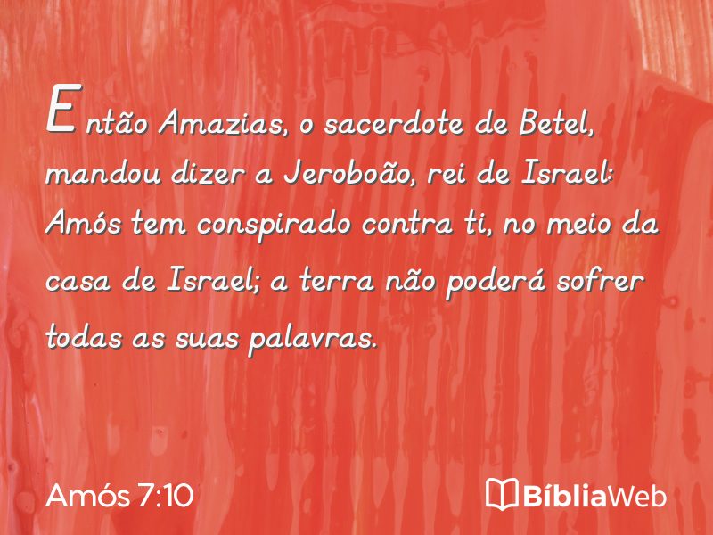 Amós 7:10 em imagem para compartilhar
