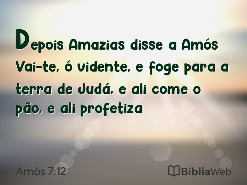 Amós 7:12 em imagem para compartilhar