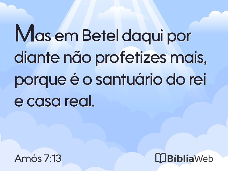 Amós 7:13 em imagem para compartilhar