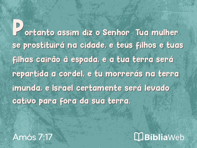 Amós 7:17 em imagem para compartilhar