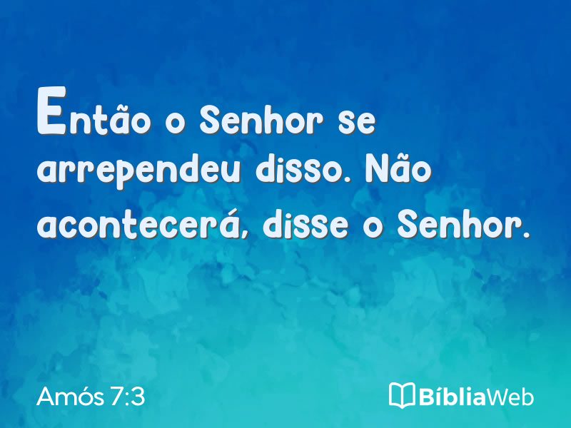 Amós 7:3 em imagem para compartilhar