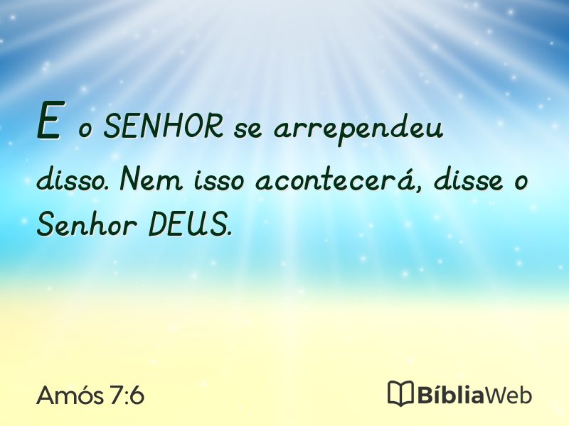 Amós 7:6 em imagem para compartilhar
