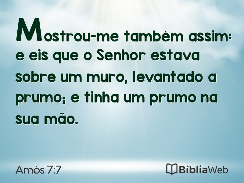 Amós 7:7 em imagem para compartilhar