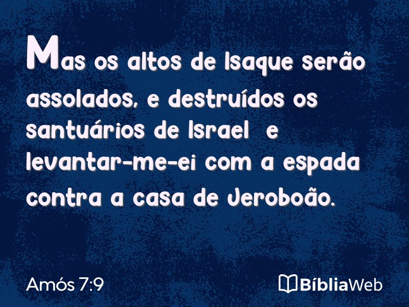 Amós 7:9 em imagem para compartilhar