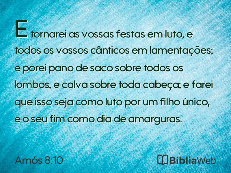 Amós 8:10 em imagem para compartilhar