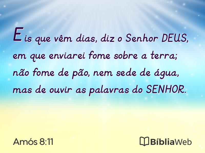 Amós 8:11 em imagem para compartilhar