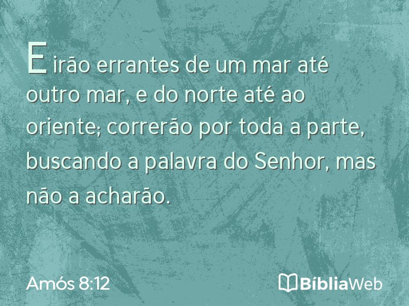 Amós 8:12 em imagem para compartilhar