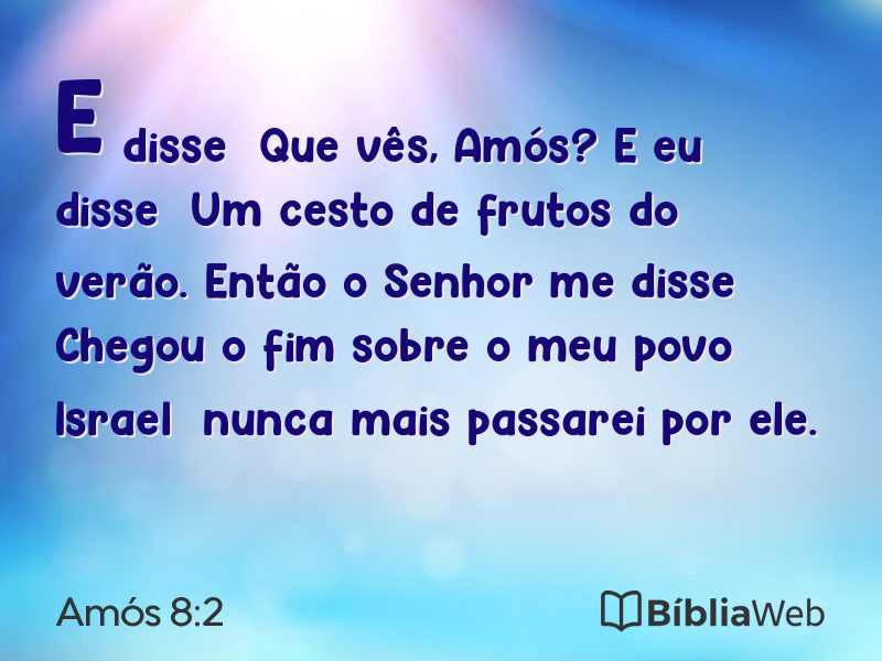 Amós 8:2 em imagem para compartilhar