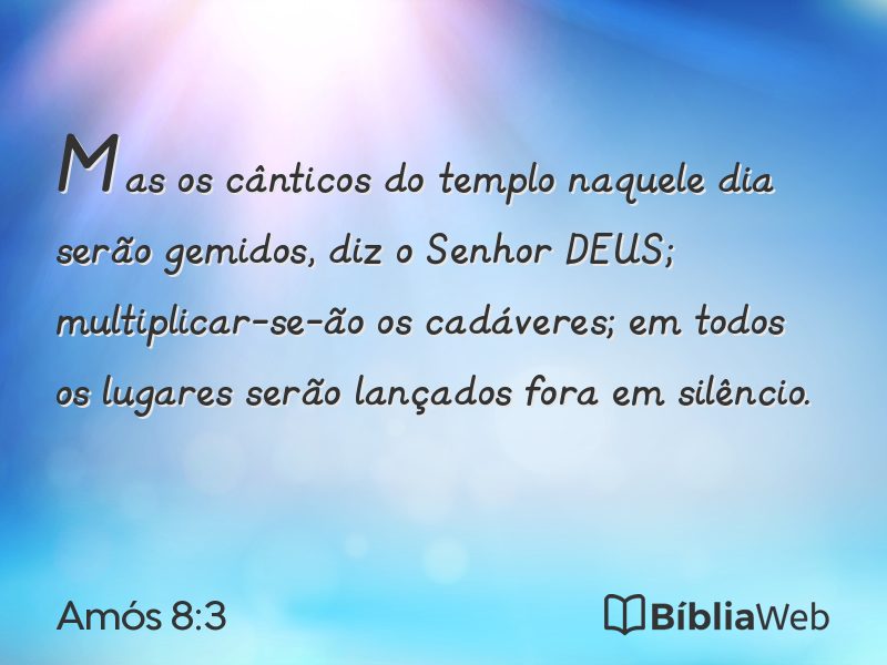 Amós 8:3 em imagem para compartilhar