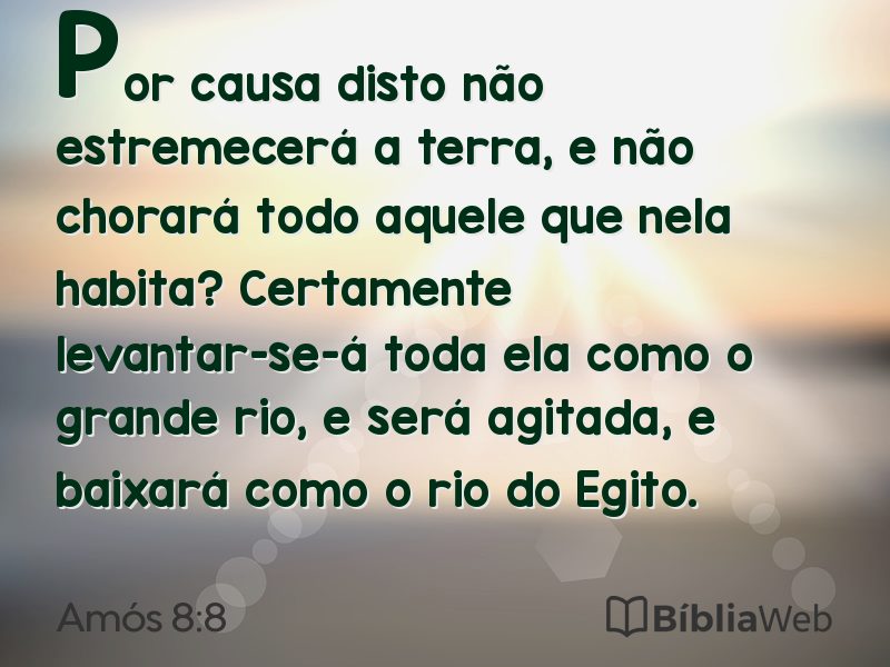 Amós 8:8 em imagem para compartilhar