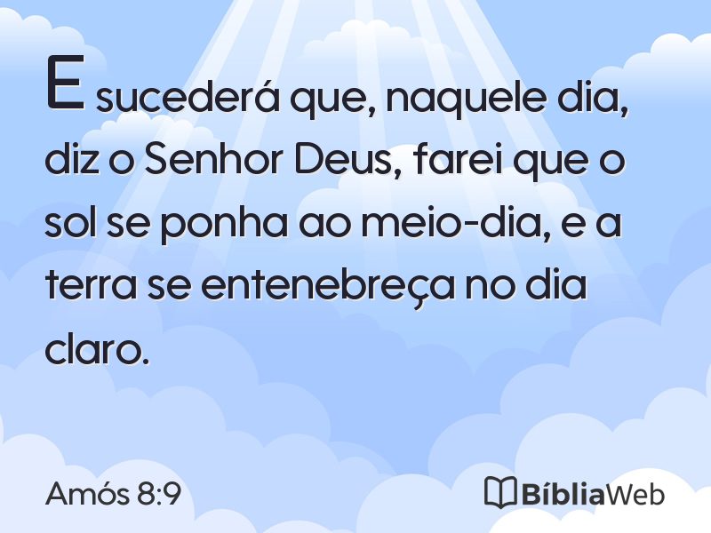 Amós 8:9 em imagem para compartilhar
