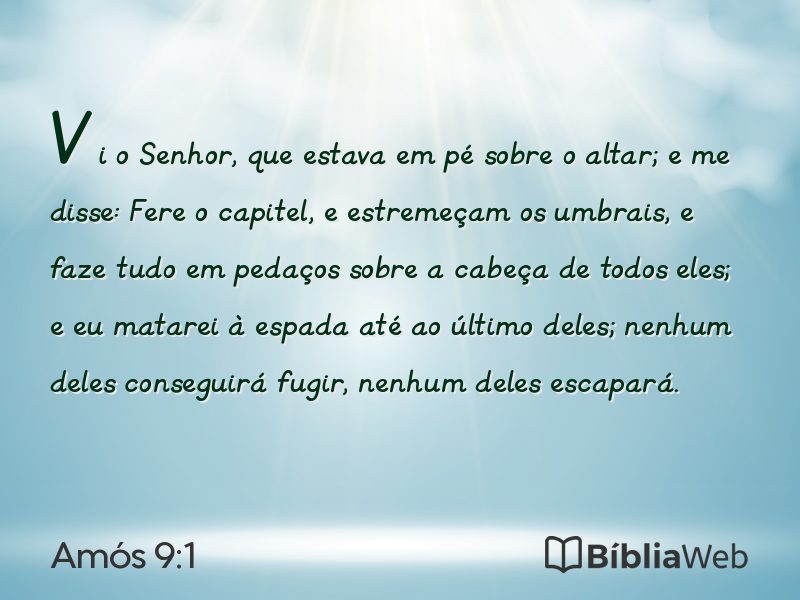 Amós 9:1 em imagem para compartilhar