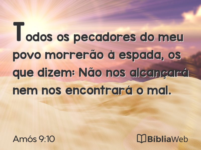 Amós 9:10 em imagem para compartilhar