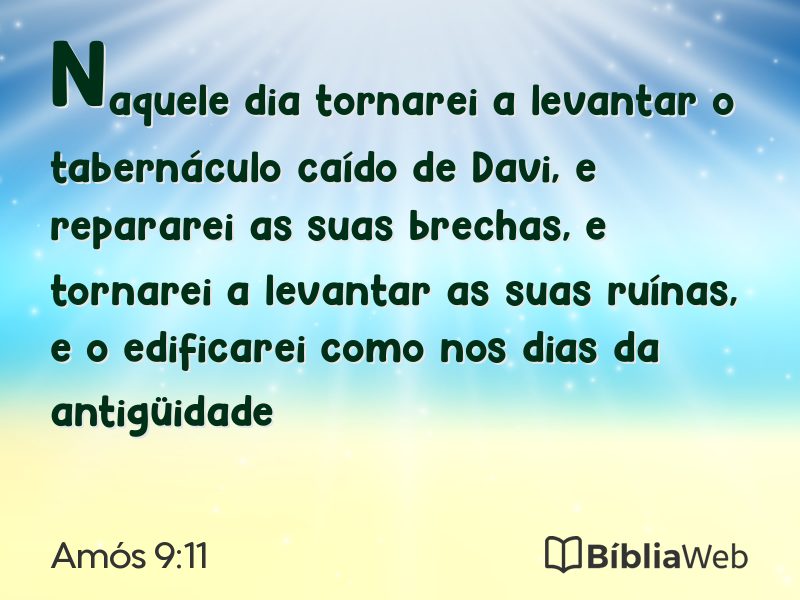 Amós 9:11 em imagem para compartilhar