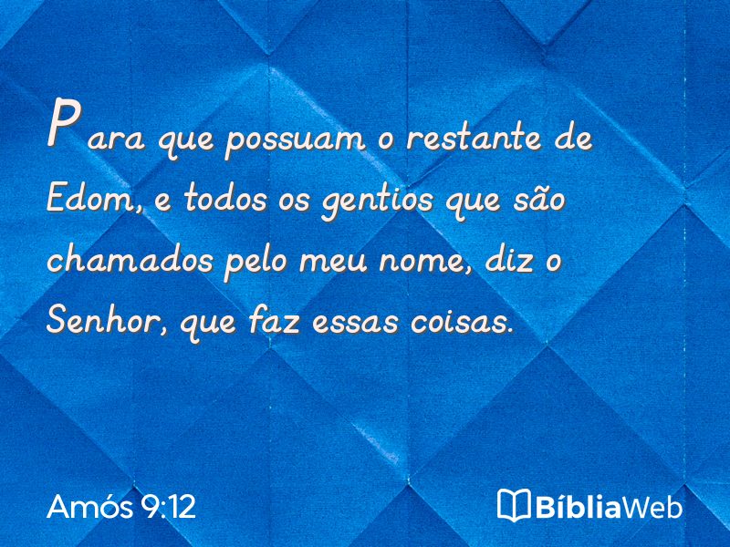 Amós 9:12 em imagem para compartilhar