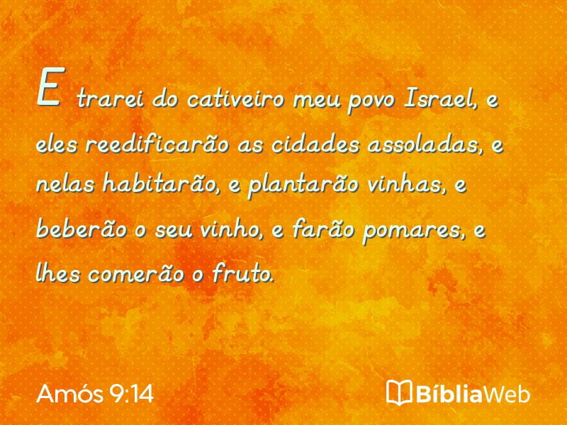 Amós 9:14 em imagem para compartilhar